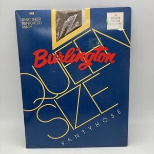 Burlington Size 3X Sheer Pantyhose In Wild Rice Color Reinforced Panty/Toe USA